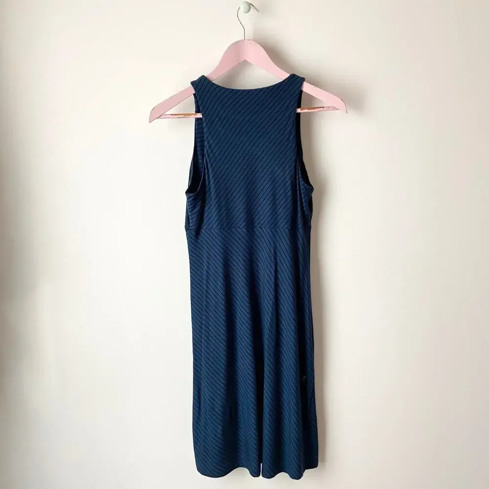 Athleta Blue Striped Tank-Top Dress Size Small - Picture 2 of 5